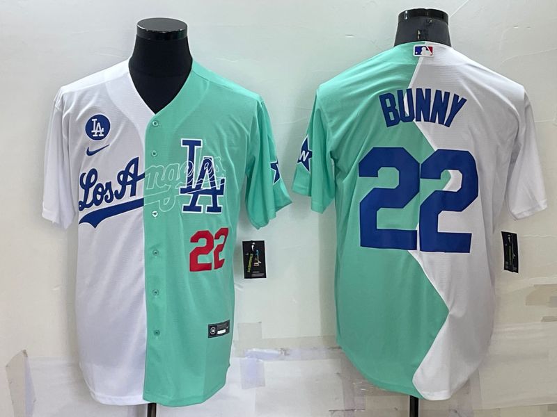 Men Los Angeles Dodgers 22 Bunny green white Nike 2022 MLB Jersey